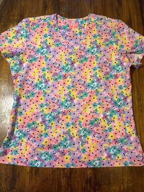 Ava Therese by Zavate Apparel Colorful Scrub Top